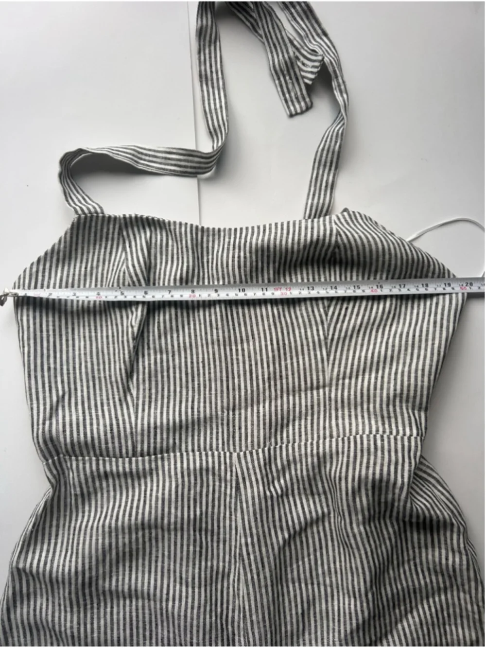 Reformation Autumn Linen Jumpsuit Vineyard Stripe Open Back Wide Leg Size 12 NWT